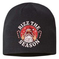 Punk Rock Retro Rizz The Season Funny Santa Clause Rizzler Sustainable Beanie