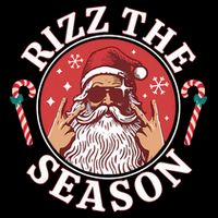 Punk Rock Rizz The Season Funny Santa Clause Tall T-Shirt