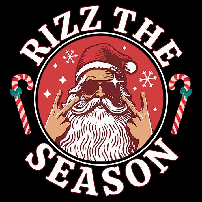 Punk Rock Rizz The Season Funny Santa Clause Tall T-Shirt