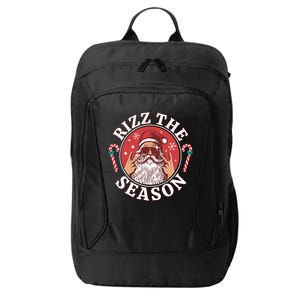 Punk Rock Rizz The Season Funny Santa Clause City Backpack