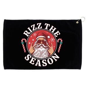 Punk Rock Rizz The Season Funny Santa Clause Grommeted Golf Towel