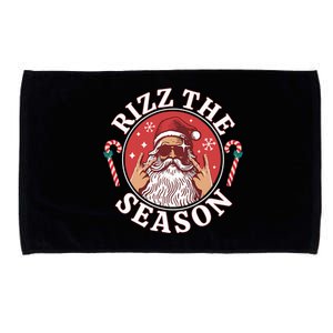 Punk Rock Rizz The Season Funny Santa Clause Microfiber Hand Towel