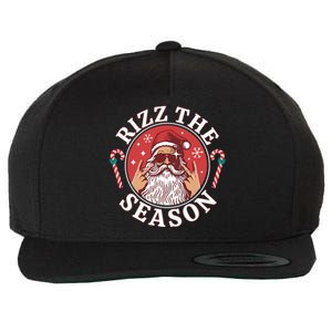 Punk Rock Rizz The Season Funny Santa Clause Wool Snapback Cap