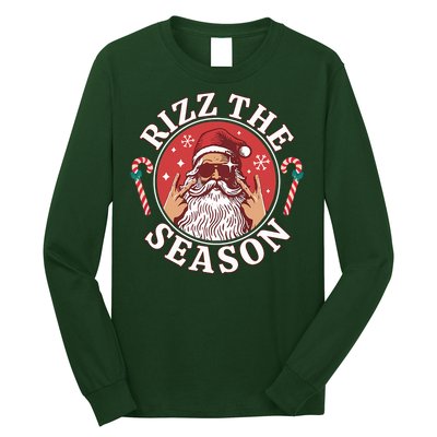 Punk Rock Rizz The Season Funny Santa Clause Long Sleeve Shirt