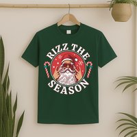 Punk Rock Rizz The Season Funny Santa Clause T-Shirt