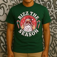 Punk Rock Rizz The Season Funny Santa Clause T-Shirt