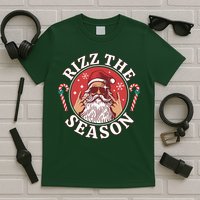 Punk Rock Rizz The Season Funny Santa Clause T-Shirt