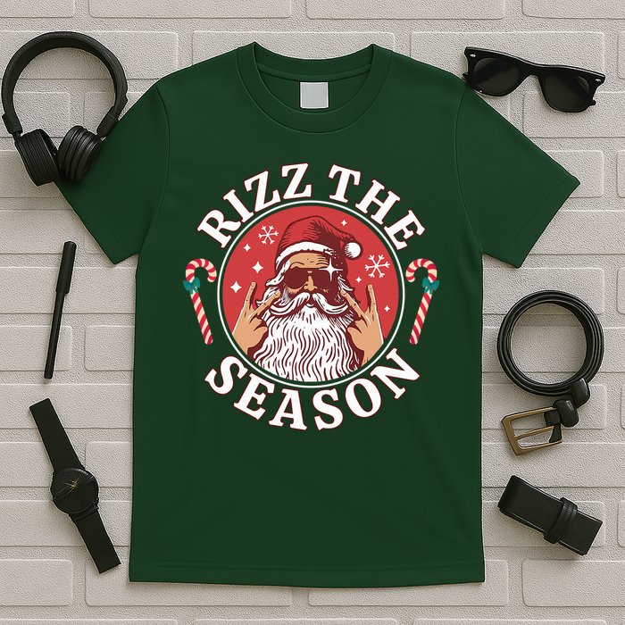 Punk Rock Rizz The Season Funny Santa Clause T-Shirt