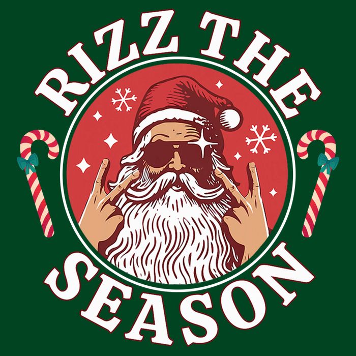 Punk Rock Rizz The Season Funny Santa Clause T-Shirt