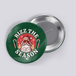 Punk Rock Rizz The Season Funny Santa Clause Button