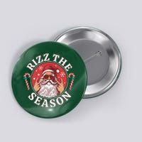 Punk Rock Rizz The Season Funny Santa Clause Button