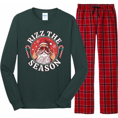 Punk Rock Rizz The Season Funny Santa Clause Long Sleeve Pajama Set