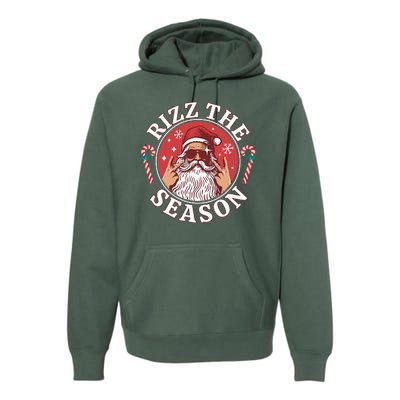 Punk Rock Rizz The Season Funny Santa Clause Premium Hoodie