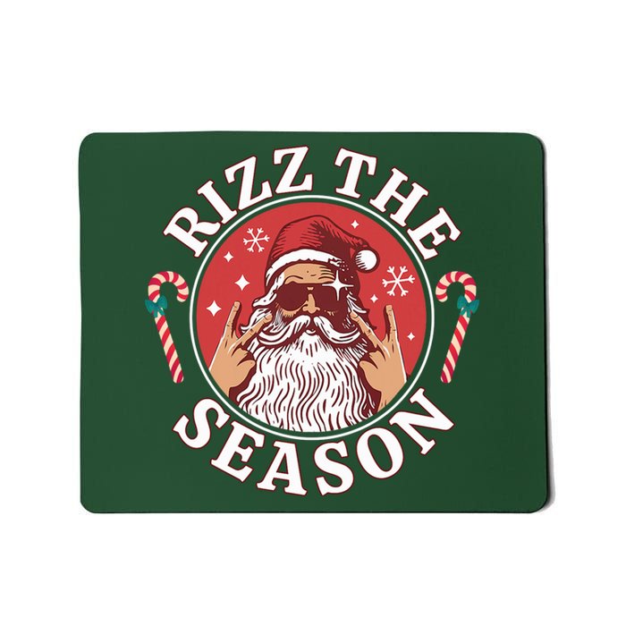 Punk Rock Rizz The Season Funny Santa Clause Mousepad