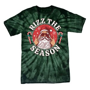 Punk Rock Rizz The Season Funny Santa Clause Tie-Dye T-Shirt