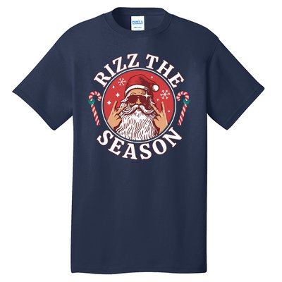 Punk Rock Rizz The Season Funny Santa Clause Tall T-Shirt