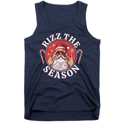 Punk Rock Rizz The Season Funny Santa Clause Tank Top