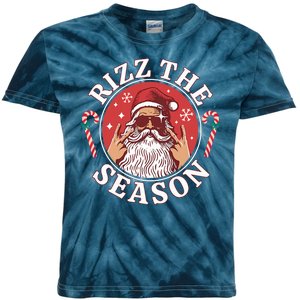 Punk Rock Rizz The Season Funny Santa Clause Kids Tie-Dye T-Shirt