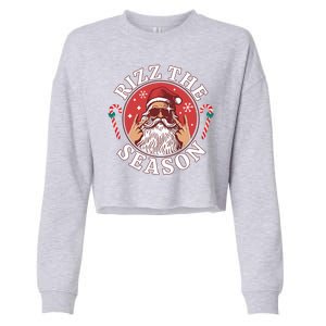 Punk Rock Rizz The Season Funny Santa Clause Cropped Pullover Crew