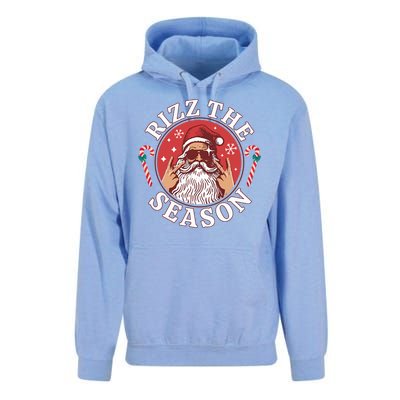 Punk Rock Rizz The Season Funny Santa Clause Unisex Surf Hoodie