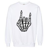 Punk Rock Skeleton Cool Rocker Halloween Garment-Dyed Sweatshirt