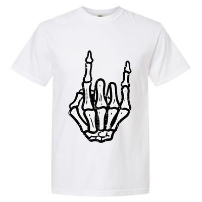 Punk Rock Skeleton Cool Rocker Halloween Garment-Dyed Heavyweight T-Shirt