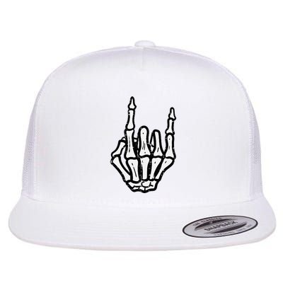 Punk Rock Skeleton Cool Rocker Halloween Flatbill Hat