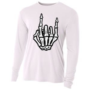 Punk Rock Skeleton Cool Rocker Halloween Cooling Performance Long Sleeve Crew