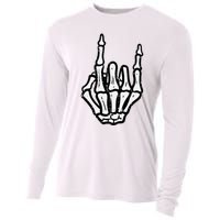 Punk Rock Skeleton Cool Rocker Halloween Cooling Performance Long Sleeve Crew