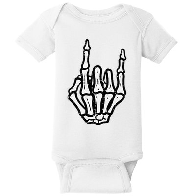 Punk Rock Skeleton Cool Rocker Halloween Baby Bodysuit