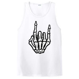 Punk Rock Skeleton Cool Rocker Halloween PosiCharge Competitor Tank