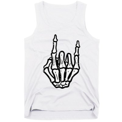 Punk Rock Skeleton Cool Rocker Halloween Tank Top