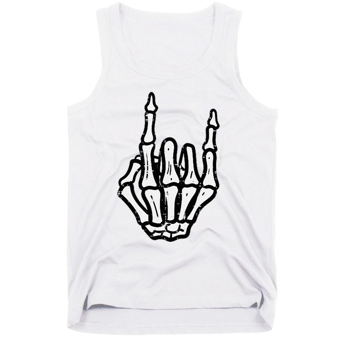 Punk Rock Skeleton Cool Rocker Halloween Tank Top