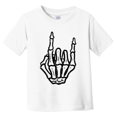 Punk Rock Skeleton Cool Rocker Halloween Toddler T-Shirt