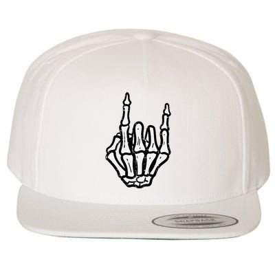 Punk Rock Skeleton Cool Rocker Halloween Wool Snapback Cap