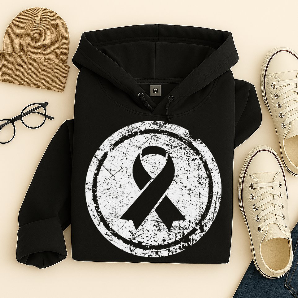 Purple Ribbon Support Survivors Domestic Violence Awareness Hoodie