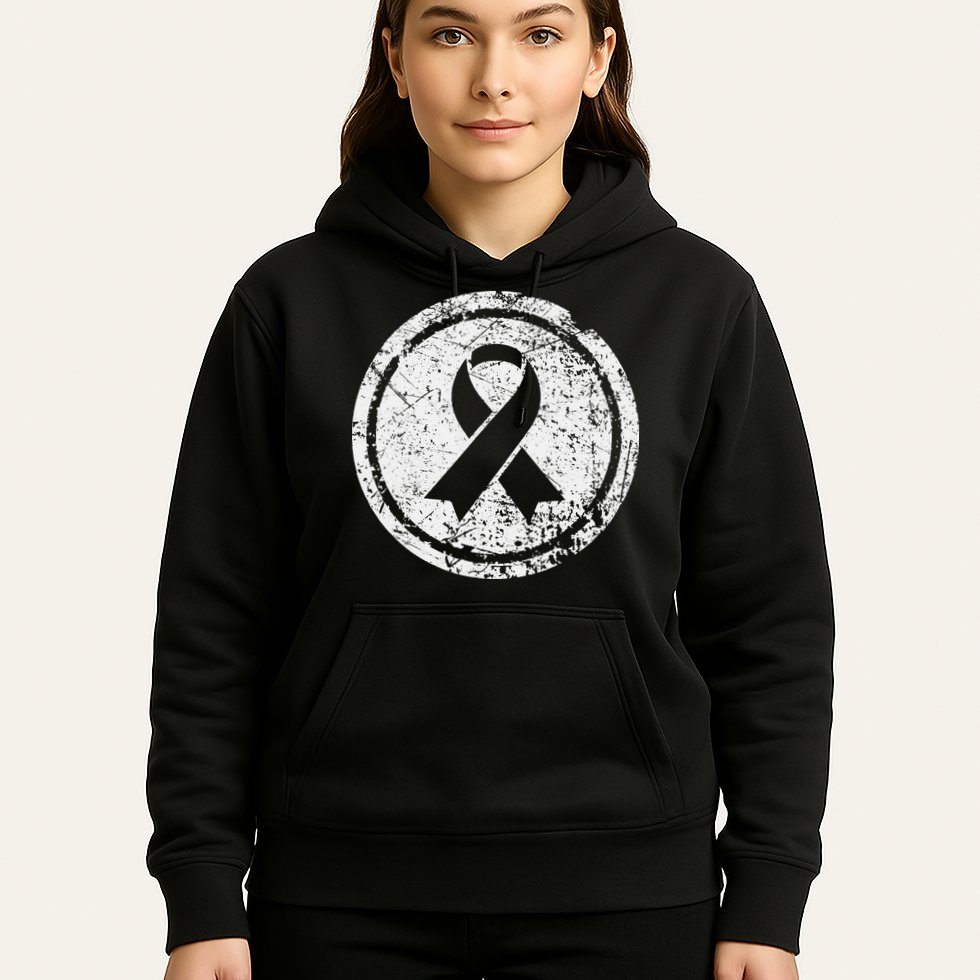 Purple Ribbon Support Survivors Domestic Violence Awareness Hoodie