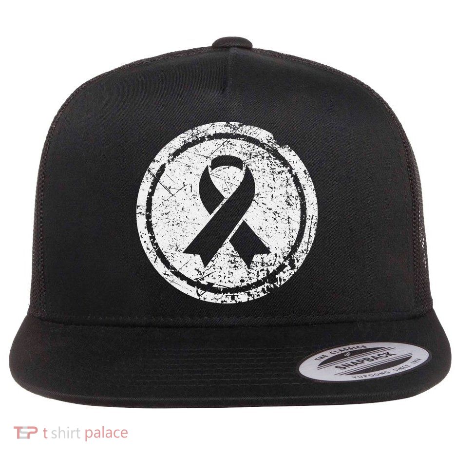 Purple Ribbon Support Survivors Domestic Violence Awareness Flatbill Hat
