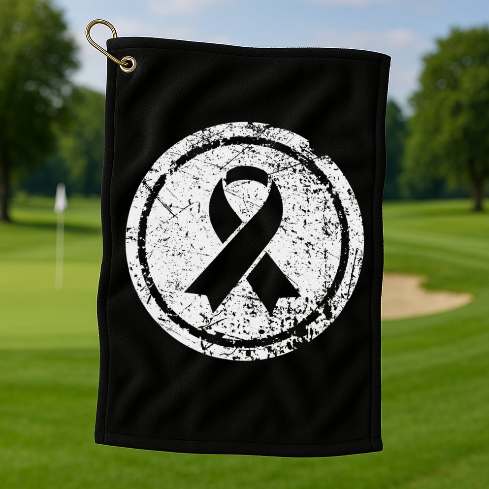 Purple Ribbon Support Survivors Domestic Violence Awareness Golf Towel