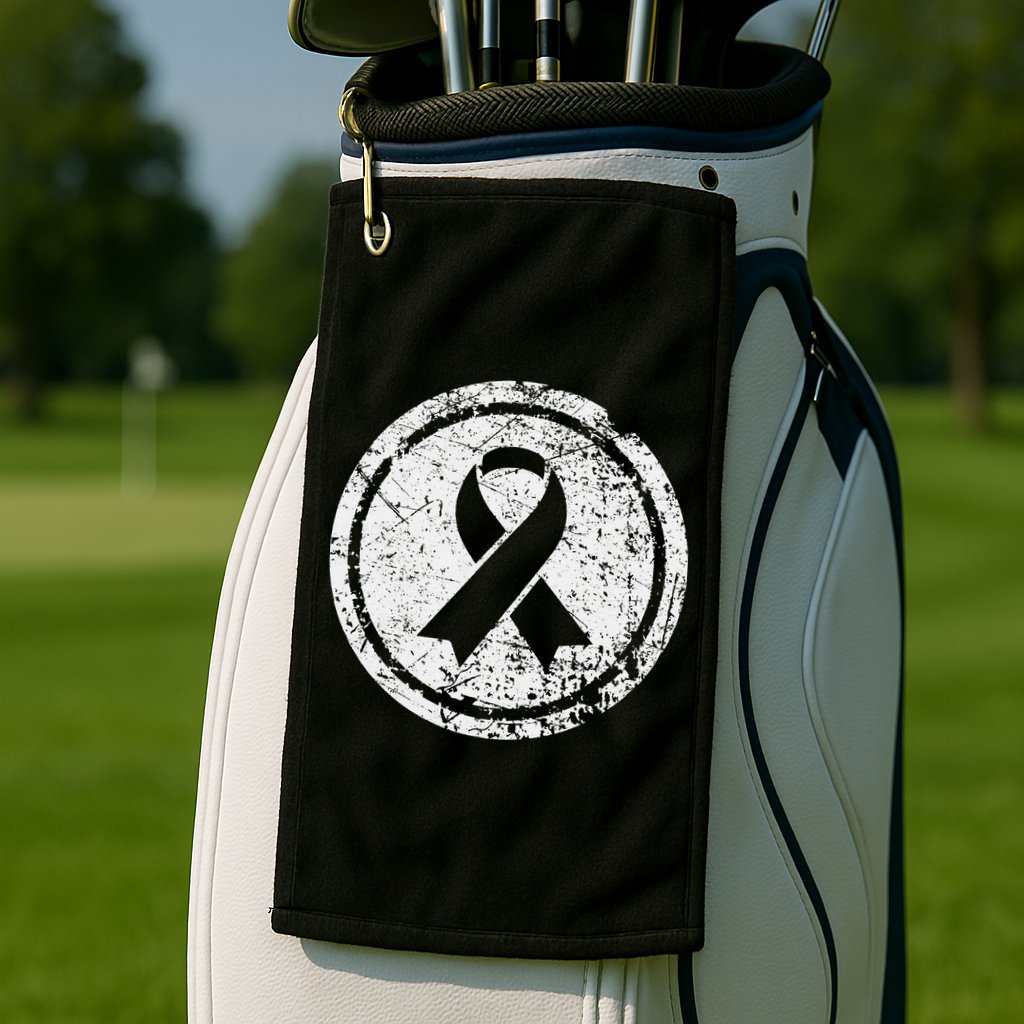 Purple Ribbon Support Survivors Domestic Violence Awareness Golf Towel