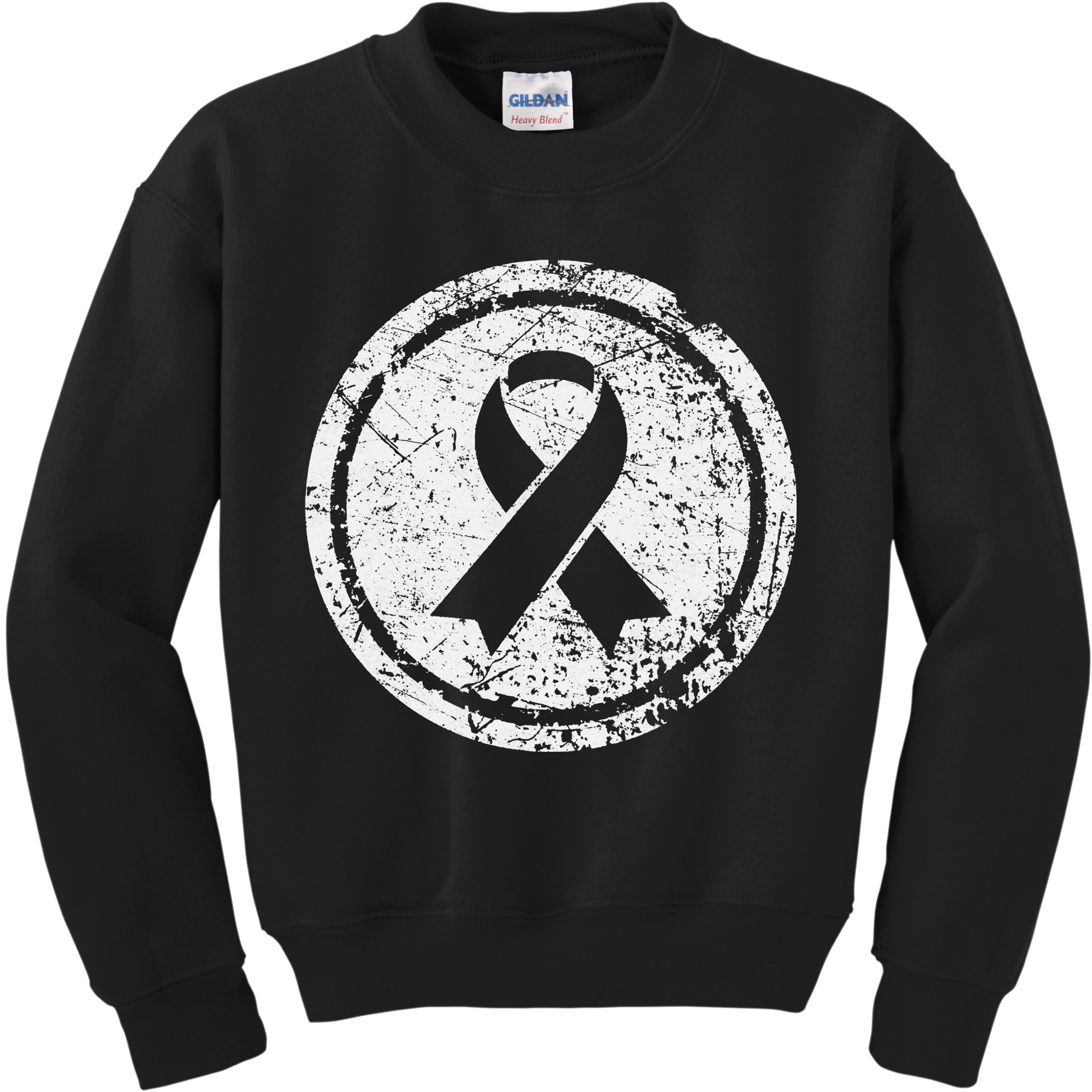 Purple Ribbon Support Survivors Domestic Violence Awareness Kids Sweatshirt