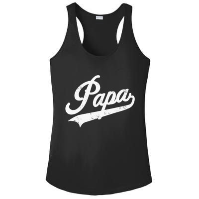 Papa Retro Style Father’s Day Gift For Funny Papa Grandpa Ladies PosiCharge Competitor Racerback Tank