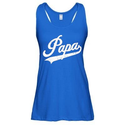 Papa Retro Style Father’s Day Gift For Funny Papa Grandpa Ladies Essential Flowy Tank