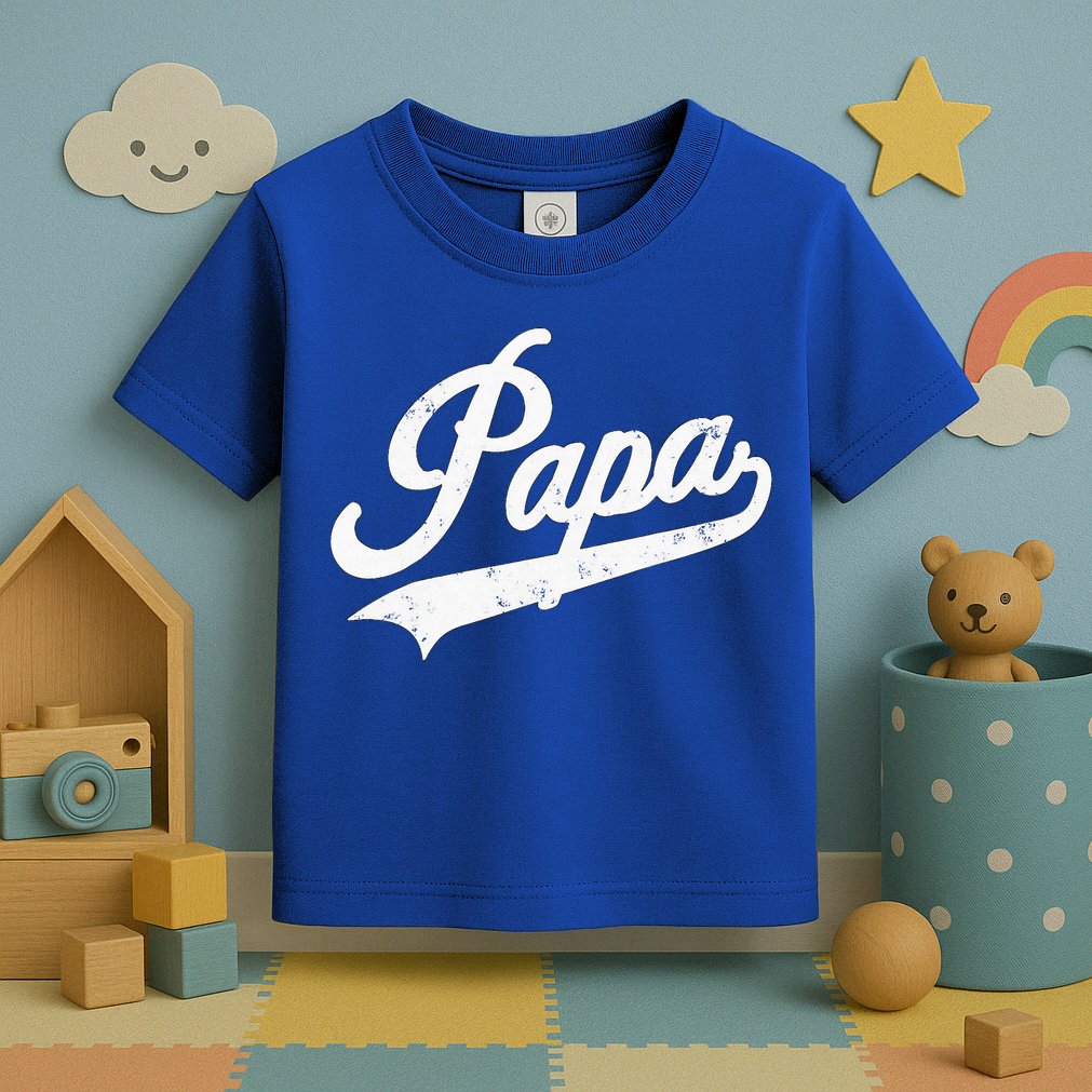 Papa Retro Style Father’s Day Gift For Funny Papa Grandpa Toddler T-Shirt