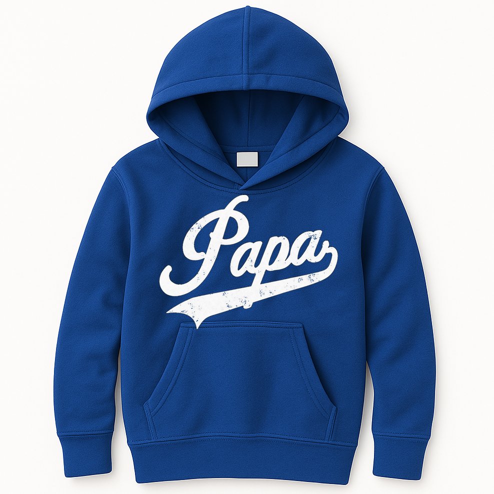 Papa Retro Style Father’s Day Gift For Funny Papa Grandpa Kids Hoodie