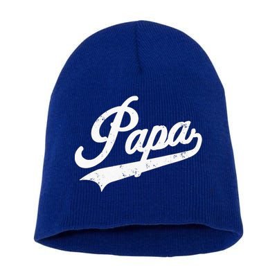 Papa Retro Style Father’s Day Gift For Funny Papa Grandpa Short Acrylic Beanie