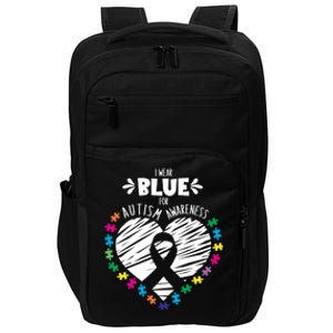 Puzzle Ribbon Support I Wear Blue Autism Awareness Cool Gift Impact Tech Backpack