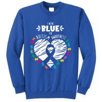 Puzzle Ribbon Support I Wear Blue Autism Awareness Cool Gift Sweatshirt