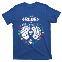 Puzzle Ribbon Support I Wear Blue Autism Awareness Cool Gift T-Shirt