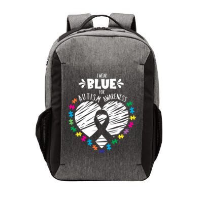 Puzzle Ribbon Support I Wear Blue Autism Awareness Cool Gift Vector Backpack